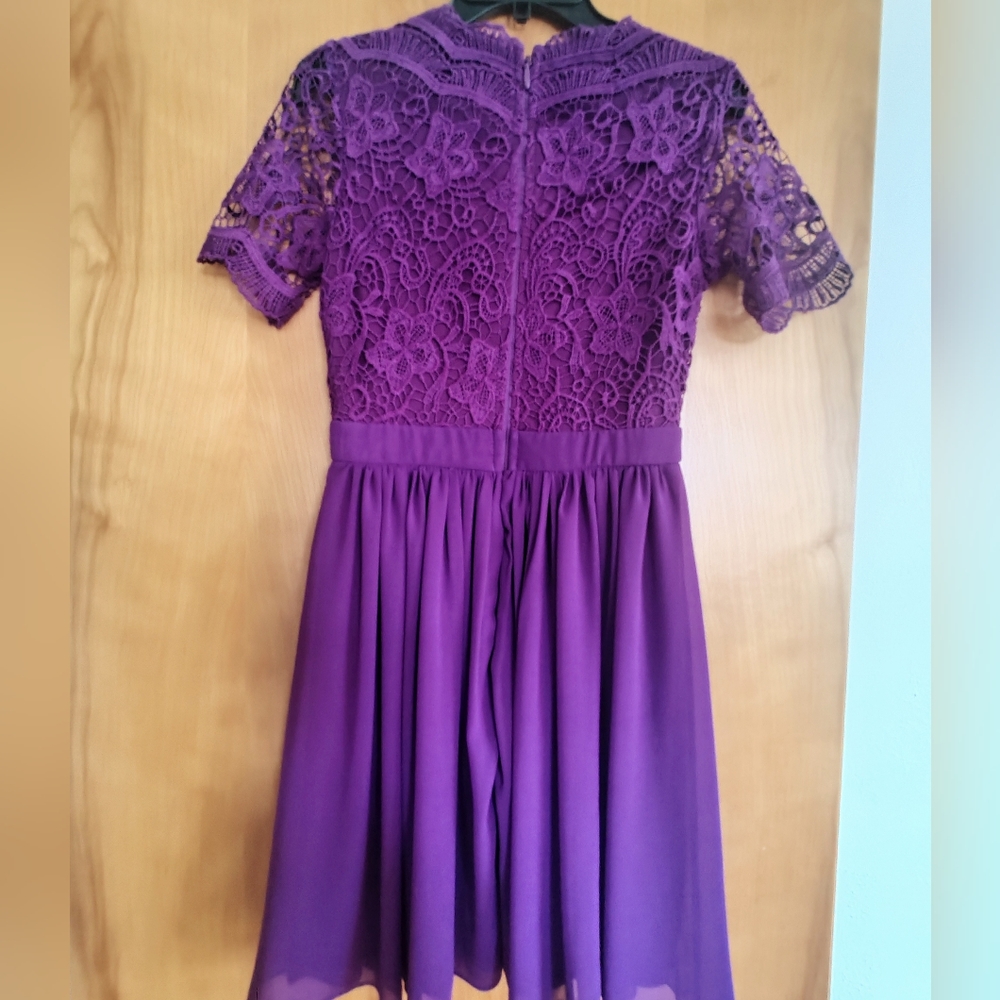 Lulu's Purple π Lace and Chiffon Dress Size XS - Picture 4 of 12